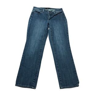 Talbots Dark Blue Straight Curvy Jeans Flawless Petite Size 4 Classic Relaxed